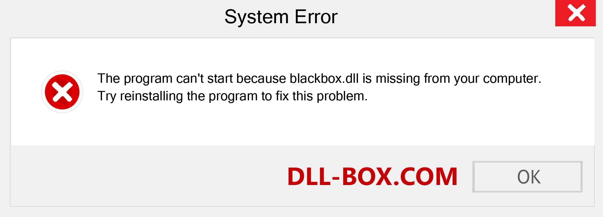  blackbox.dll file is missing?. Download for Windows 7, 8, 10 - Fix  blackbox dll Missing Error on Windows, photos, images